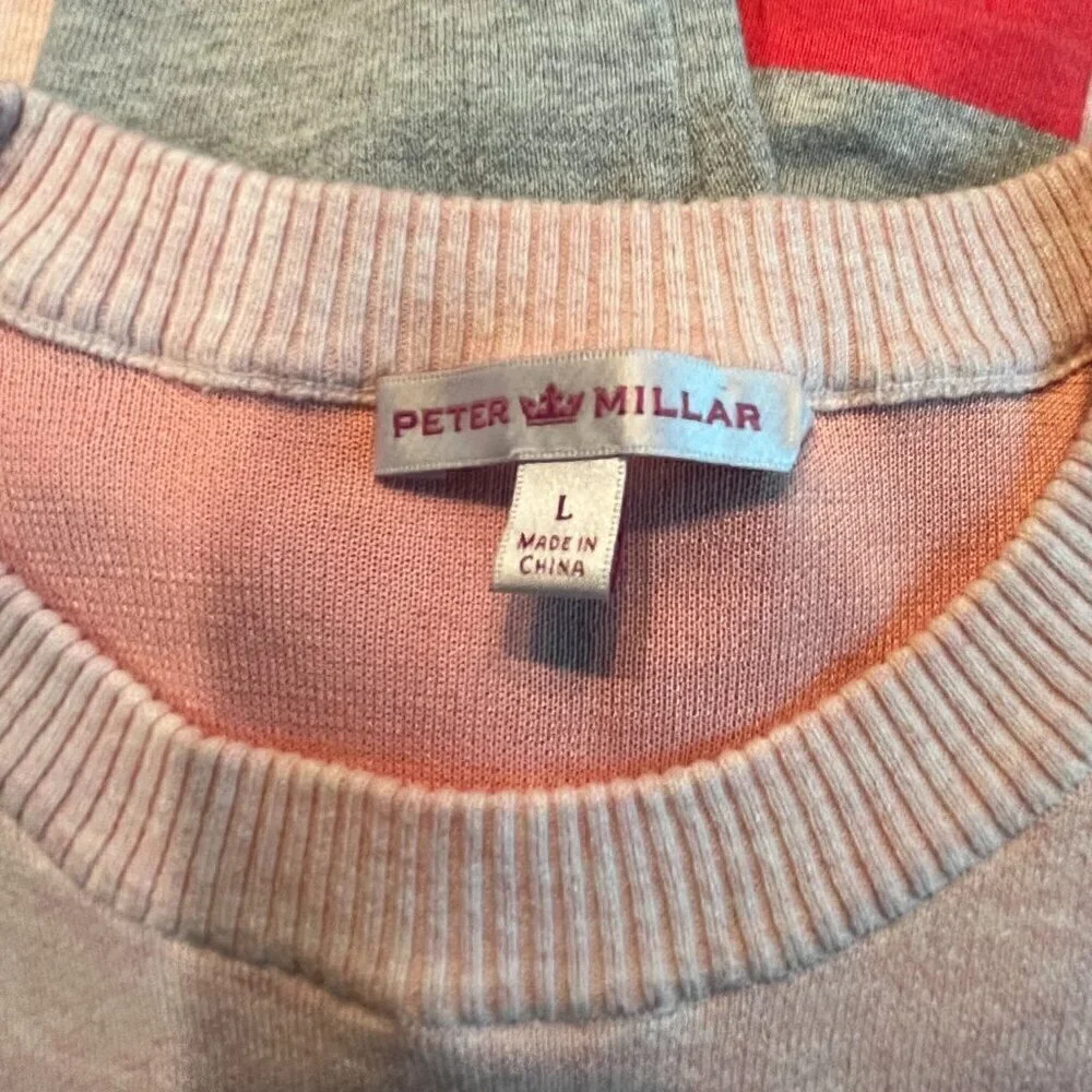 Peter Millar JULIA Women's Color-block Crew Neck Pullover Sweater -NWOT - Size L